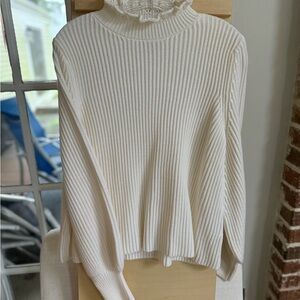 Tuckernuck Cream Ribbed Turtleneck Sweater